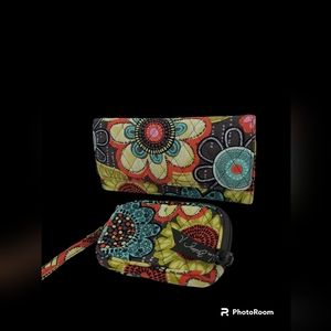 Vera Bradley Wallet and Small Wristlet Set